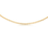 9ct Yellow Gold Silver Filled Curb Concave Lightweight 150 Gauge 55cm Chain