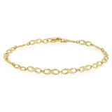 9ct Yellow Gold Silver-filled Fancy 19cm Bracelet