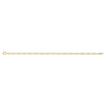 9ct Yellow Gold Silver-filled Fancy 19cm Bracelet
