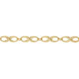9ct Yellow Gold Silver-filled Fancy 19cm Bracelet