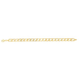 14ct Yellow Gold Silver Filled Fancy Long Link 19cm Bracelet