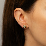 9ct Yellow Gold Silver Filled Ball 10mm Stud Earrings