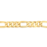 9ct Yellow Gold Silverfilled Figaro 21cm Bracelet