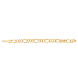 9ct Yellow Gold Silverfilled Figaro 23cm Bracelet