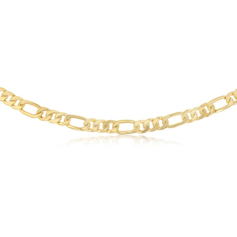 9ct Yellow Gold Silver Filled Figaro 50cm Chain