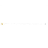 9ct Yellow Gold and Sterling Silver Fancy Rolo 19cm Bracelet