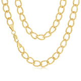 9ct Yellow Gold Silver Filled Wide Curb 50cm Chain