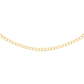 9ct Yellow Gold Silver Filled Wide Curb 60cm Chain