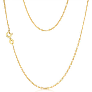 9ct Yellow Gold Copper Filled 45cm Curb Chain
