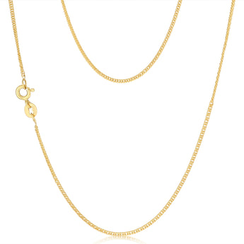 9ct Yellow Gold Copper Filled 45cm Curb Chain