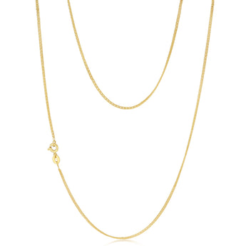 9ct Yellow Gold Copper Filled 50cm Curb Chain