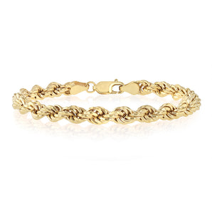 9ct Yellow Gold Copper Filled 20cm Rope Bracelet