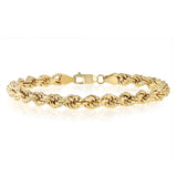 9ct Yellow Gold Copper Filled 21cm Rope Bracelet