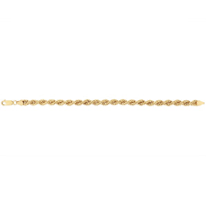 9ct Yellow Gold Copper Filled 21cm Rope Bracelet