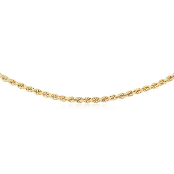 9ct Yellow Gold Copper Filled 55cm Rope Chain