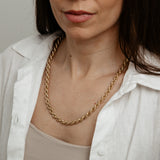 9ct Yellow Gold Copper Filled 55cm Rope Chain