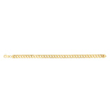 9ct Yellow Gold Copperfilled Flat Curb 21cm Bracelet
