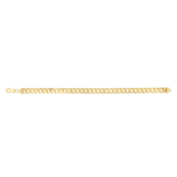 9ct Yellow Gold Copperfilled Flat Curb 21cm Bracelet
