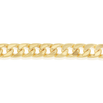 9ct Yellow Gold Copperfilled Flat Curb 21cm Bracelet