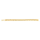 9ct Yellow Gold Copperfilled Textured 21cm Bracelet