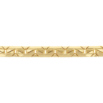 9ct Yellow Gold Copperfilled Textured 21cm Bracelet