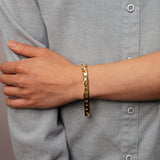 9ct Yellow Gold Copperfilled Textured 21cm Bracelet