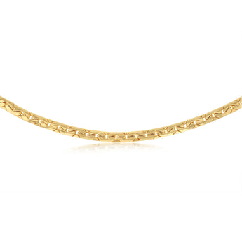 9ct Yellow Gold Copper Filled Textured 60cm Chain