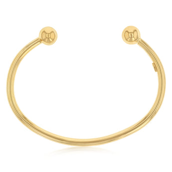 9ct Yellow Gold Silverfilled Torque Bangle