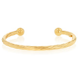9ct Yellow Gold Silverfilled Twisted Torque Baby Bangle