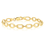 9ct Yellow Gold Copperfilled Oval Link 19cm Bracelet