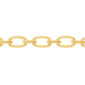 9ct Yellow Gold Copperfilled Oval Link 19cm Bracelet
