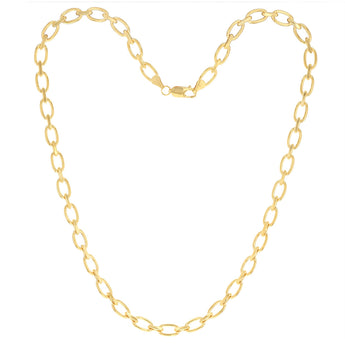 9ct Yellow Gold Copper Filled Oval Link 50cm Chain
