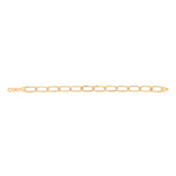 9ct Yellow Gold Copper Filled Paperclip 19cm Bracelet