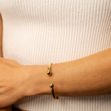 9ct Yellow Gold Silverfilled Torque Bangle