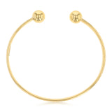 9ct Yellow Gold Silverfilled Patterned Torque Bangle