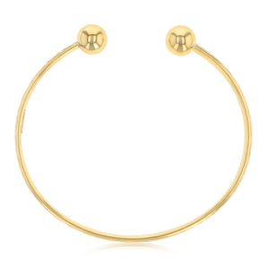 9ct Yellow Gold Silverfilled Patterned Torque Bangle