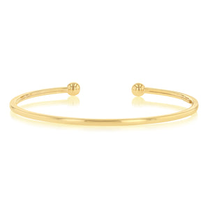 9ct Yellow Gold Silverfilled Square Tube Torque Bangle