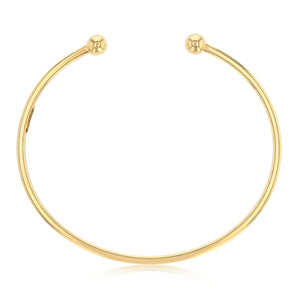 9ct Yellow Gold Silverfilled Square Tube Torque Bangle