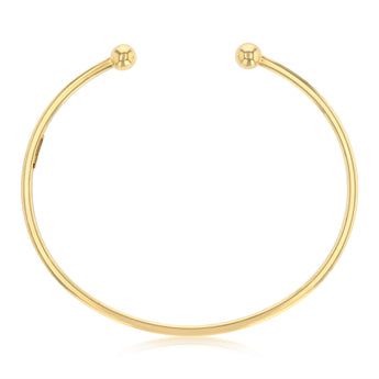 9ct Yellow Gold Silverfilled Square Tube Torque Bangle