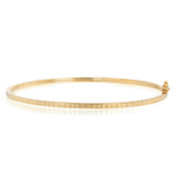 9ct Yellow Gold Silverfilled Dicut Square Tube Bangle