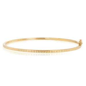 9ct Yellow Gold Silverfilled Dicut Square Tube Bangle