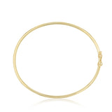 9ct Yellow Gold Silverfilled Dicut Square Tube Bangle