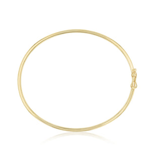 9ct Yellow Gold Silverfilled Dicut Square Tube Bangle