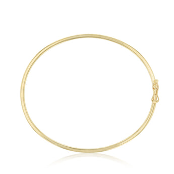 9ct Yellow Gold Silverfilled Dicut Square Tube Bangle