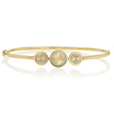 9ct Yellow Gold Silverfilled Multi Disc Bangle