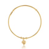 9ct Yellow Gold Silverfilled Heart Baby Bangle