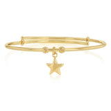 9ct Yellow Gold Silverfilled Star Baby Bangle