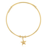 9ct Yellow Gold Silverfilled Star Baby Bangle