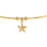 9ct Yellow Gold Silverfilled Star Baby Bangle