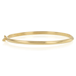 9ct Yellow Gold Silverfilled Dicut Tube Baby Bangle